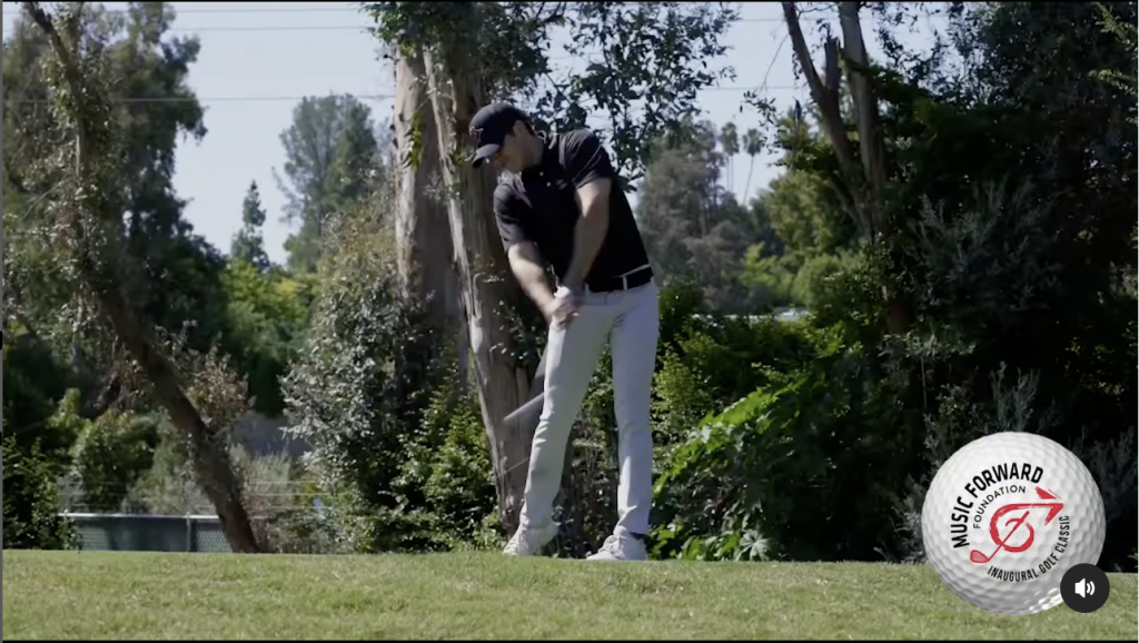 Golf game at Music Forward Celeb Tourney.